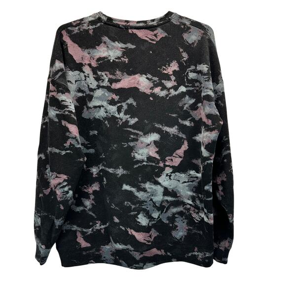 Athleta Balance Pullover Sweatshirt Purple Black Tie Dye Med - Picture 3 of 9